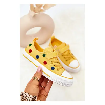 Children's Sneakers With Velcro BIG STAR JJ374056 Yellow 33