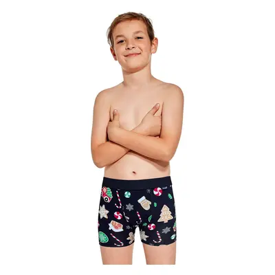 Dětské vánoční boxerky KIDS 701 tmavě modrá