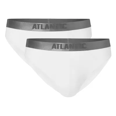 Pánské sportovní slipy z Pima bavlny ATLANTIC 2Pack - bílé