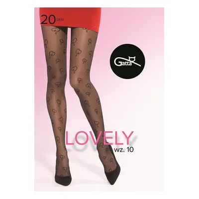 Punčocháče Gatta Lovely wz.10 20 den 2-4 nero