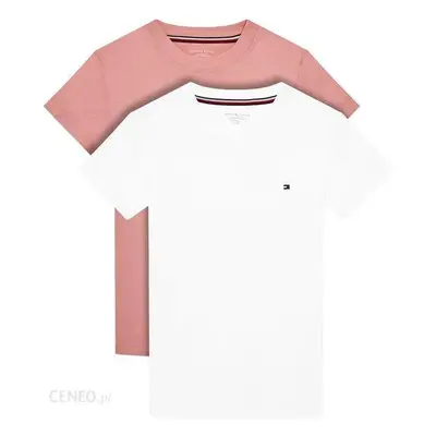 Dívčí trička 2Pack CN TEE SS UG0UG00307 0VP bílé/růžové - Tommy Hilfiger