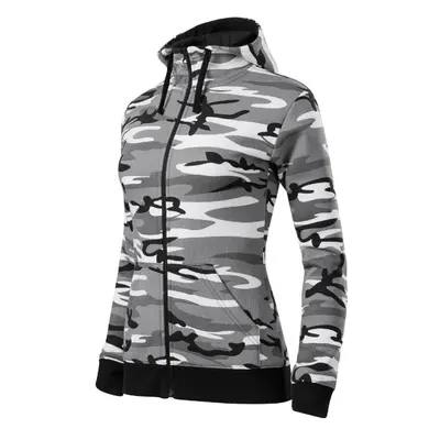 Camo Zipper mikina dámská camouflage gray