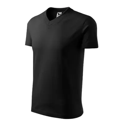 V-neck tričko unisex černá S