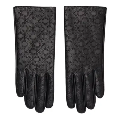 Calvin Klein Re-lock Debossed Leather Gloves W K60K609975 dámské