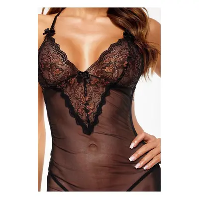 Dámská erotická košilka Goldie chemise - BEAUTY NIGHT FASHION černá