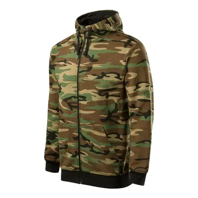 Camo Zipper mikina pánská camouflage brown S