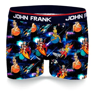 Pánské boxerky John Frank JFBD342 Tm. modrá