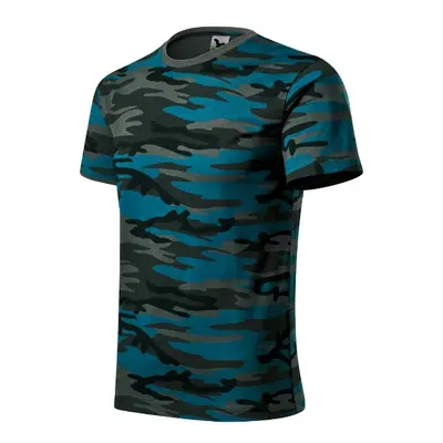 Camouflage tričko unisex camouflage petrol