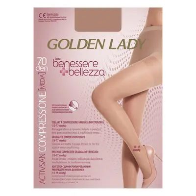 Dámské punčochové kalhoty Compressione Benessere / Bellezza 70 den - Golden Lady černá