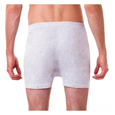 Volné pánské bavlněné boxerky COTTON BOXER - BELLINDA - šedá