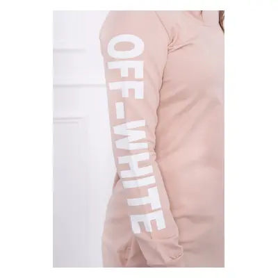 Off White pudrově béžové šaty UNI