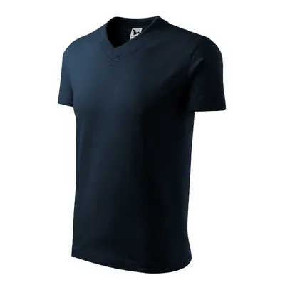 V-neck tričko unisex námořní modrá S