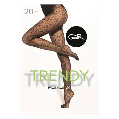 Punčocháče Gatta Trendy Mosaica wz.04 20 den 2-4 nero