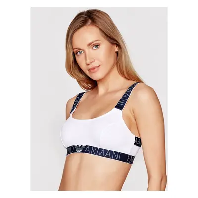 Bralette sportovní podprsenka 163651 1P227 0010 bílá - Emporio Armani BÍLÝ