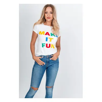 Dámské tričko "Make it Fun" - bílá