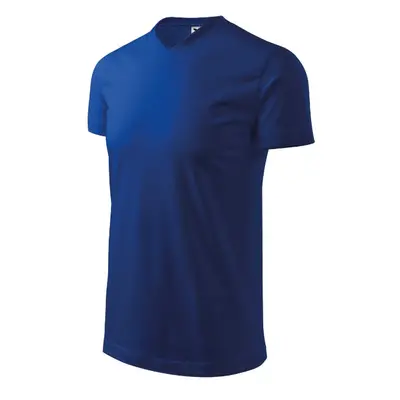 Heavy V-neck tričko unisex královská modrá S