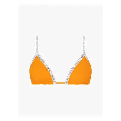 Vrchní díl plavek KW01604 ZEG oranžové - Calvin Klein oranžová-bílá