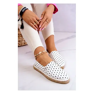 Dámské módní espadrilky Polka Dots Big Star - bílé