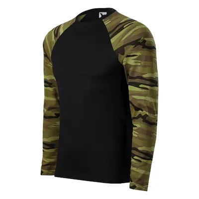 Camouflage LS triko unisex camouflage green