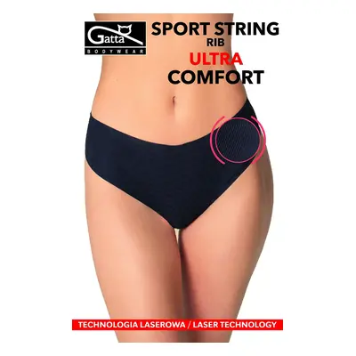 Dámské kalhotky string Gatta 41004 Sport RIB Ultra Comfort S-XL béžová