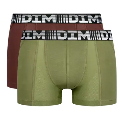 Pánské boxerky 2ks DIM COTTON 3D FLEX AIR BOXER 2x - DIM - green