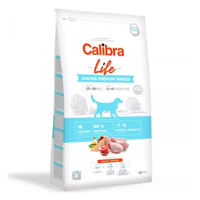 Calibra Dog Life Junior Medium Breed Chicken 12 kg