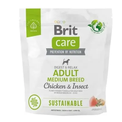 Brit Care Dog Sustainable Adult Medium Breed Chicken & Insect 1 kg