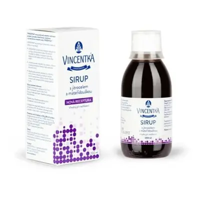 VINCENTKA jitrocelový sirup s mateřídouškou 200 ml