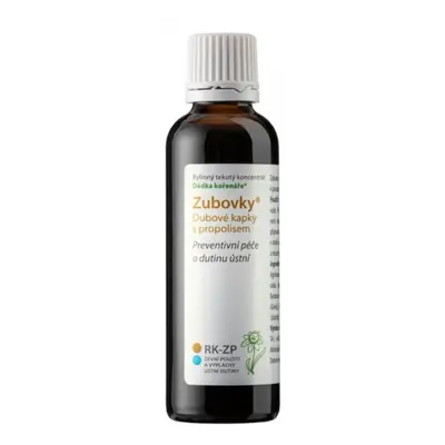 Zubovky - Dubové kapky s propolisem 50 ml