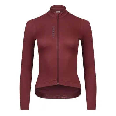 W Cyklodres ISADORE Signature Thermal Long Sleeve Jersey Red Mahogany