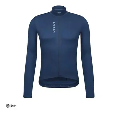 Cyklodres ISADORE Signature Thermal Long Sleeve Jersey Indigo Blue