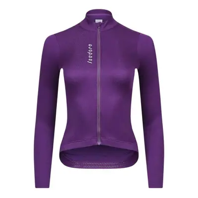 W Cyklodres ISADORE Signature Thermal Long Sleeve Jersey Blackberry Cordial