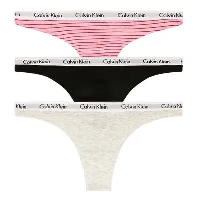 Dámská tanga Calvin Klein QD3587E W5A 3 KUSY