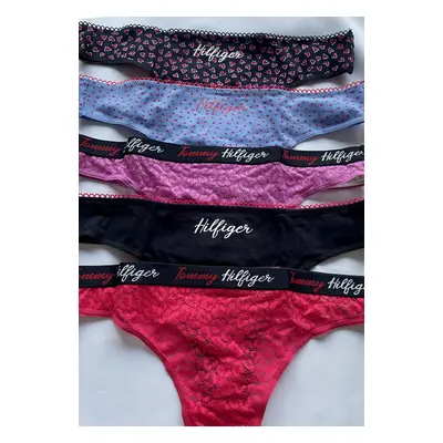 Dámská tanga Tommy Hilfiger UW3200 HOLIDAY 5 PACK