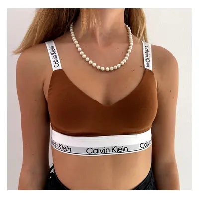 Dámská podprsenka Calvin Klein QF7030E bronzová