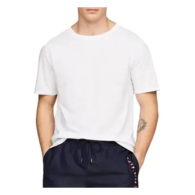 Pánské triko Tommy Hilfiger UM0UM03226 bílé lněné