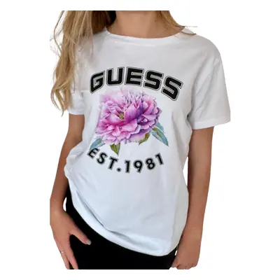 Dámské triko GUESS V4YI15 PEONY bílé