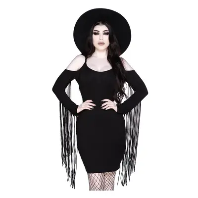 šaty dámské KILLSTAR - Nix Fringe - Black