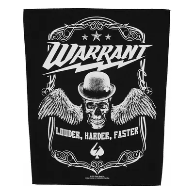 nášivka velká WARRANT - LOUDER HARDER FASTER - RAZAMATAZ