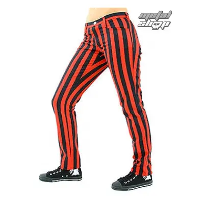 kalhoty dámské Black Pistol - Close Pants Stripe Black/Red - B-1-50-319-04