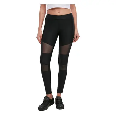 kalhoty dámské (legíny) URBAN CLASSICS - Tech Mesh Rib - black