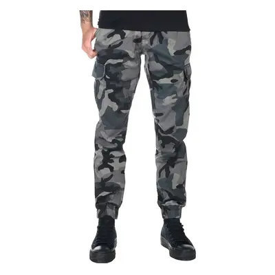 kalhoty dámské URBAN CLASSICS - High Waist - dark camo - TB3047