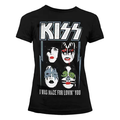 Tričko metal dámské Kiss - I Was Made For Lovin' You - HYBRIS - ER-5-KISS011-H71-5-BK