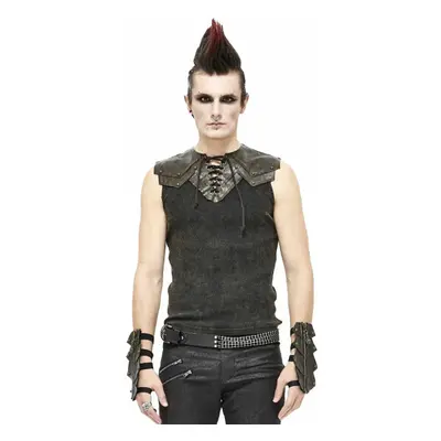 tílko pánské - Vertigo Punk Vest With Leather Patches - DEVIL FASHION - TT16702