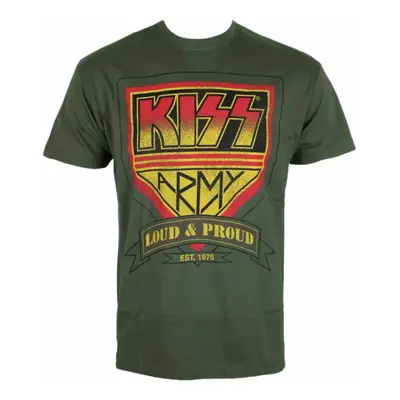 Tričko metal pánské Kiss - ARMY Distressed Logo - HYBRIS - ER-1-KISS009-H71-7-DG