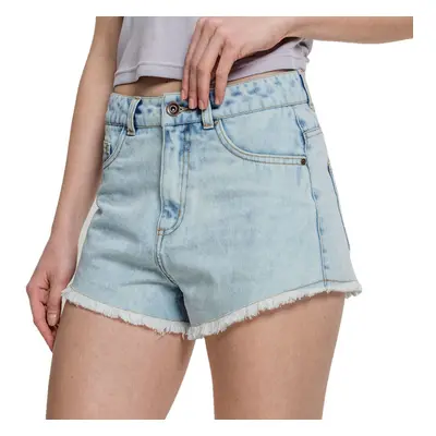 kraťasy dámské URBAN CLASSICS - Denim Hotpants - blue bleached