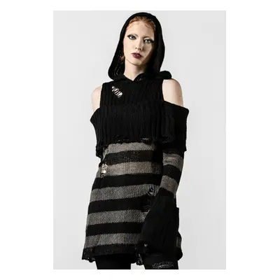 svetr dámské - Shallow Grave Hooded Knit - KILLSTAR - KSRA004140