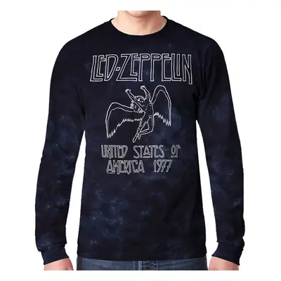 Tričko metal pánské Led Zeppelin - USA TOUR '77 - LIQUID BLUE