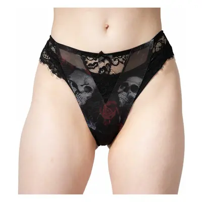 kalhotky dámské KILLSTAR - Wild Rose Mesh - Black