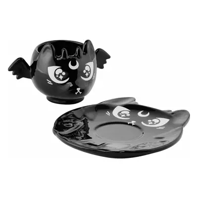 hrnek (set) KILLSTAR - Kittea Teacup & Saucer - Black